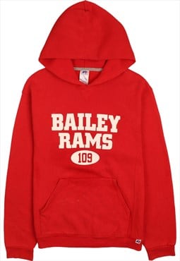 Vintage 90's Russell Hoodie Bailey Rams 109 Pullover Red