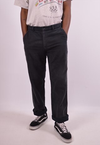 TRUSSARDI MENS VINTAGE TROUSERS W34 L31 BLACK 90S