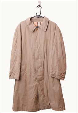 Vintage 90s Burberry Trench Coat in Beige