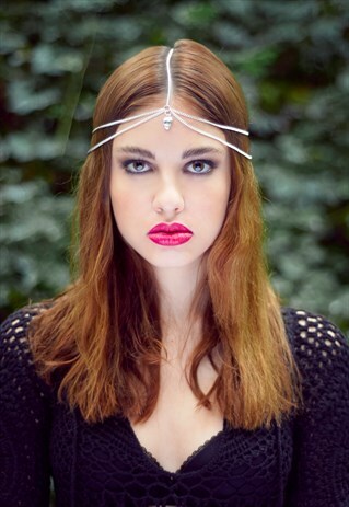 SILVER HEADCHAIN, HEADCHAIN, BOHO HEADCHAIN