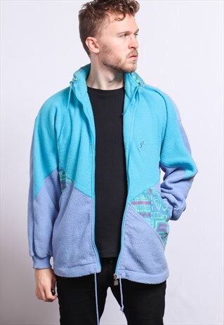VINTAGE ZIP UP FLEECE JACKET TOP