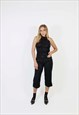 Vintage 00s Office Core Capri Pants With Belt