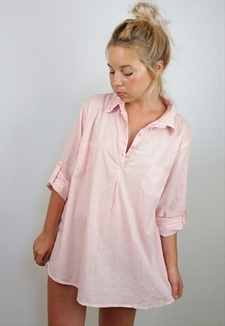VINTAGE 90'S SHEER COTTON SHIRT / BLOUSE / TUNIC / DRESS