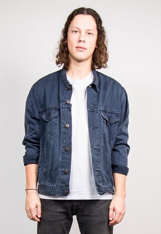 90'S VINTAGE LEVI'S NAVY BLUE DENIM JACKET