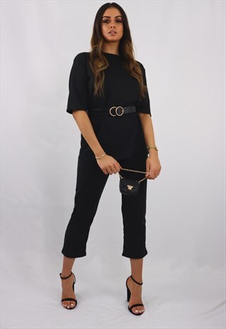 BOXY T-SHIRT AND CROPPED JOGGER SET