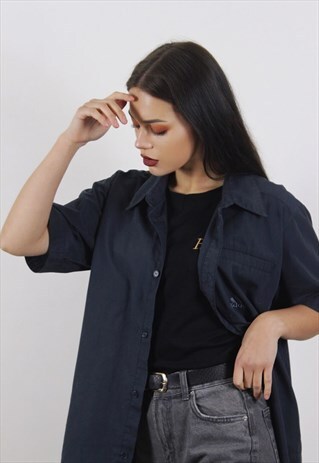 VINTAGE NAVY BLUE ADIDAS SHIRT
