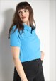 VINTAGE POLO RALPH LAUREN FITTED POLO SHIRT BLUE