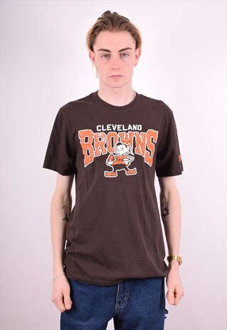 NIKE MENS VINTAGE T-SHIRT TOP LARGE BROWN 90S
