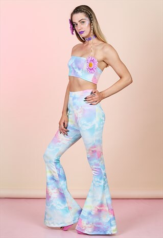 CLOUD AURA SET - FLARES AND BANDEAU
