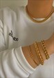 KINGLSEY. CHUNKY GOLD CURB CHAIN STATEMENT NECKLACE