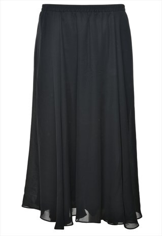 BEYOND RETRO VINTAGE BLACK FULL SKIRT - S