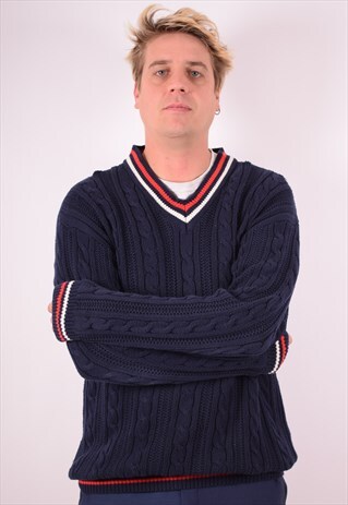 KAPPA MENS VINTAGE JUMPER SWEATER XL BLUE 90S