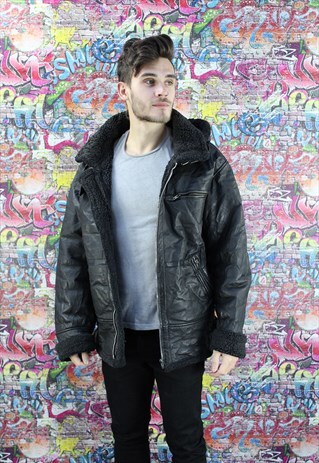 VINTAGE AVIATOR/FLYING JACKET. SHEARLING SHEEP SKIN. UNISEX.