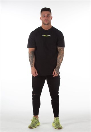BLACK NEON SCRIPT TSHIRT