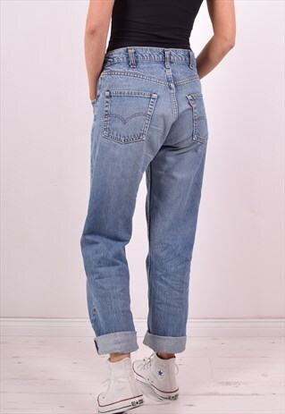 LEVI'S WOMENS VINTAGE JEANS W31 L30 BLUE 90S