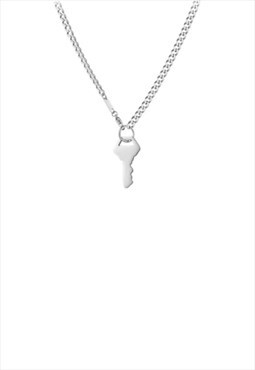 Silver Key to the city necklace