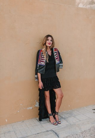 SICILY BLACK NAPA HEEL SANDALS