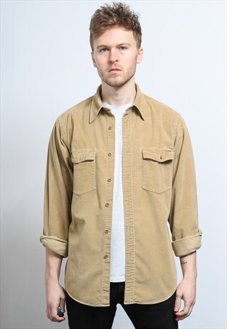 VINTAGE CORDUROY CORD SHIRT BEIGE