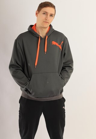 VINTAGE PUMA HOODIE GREY