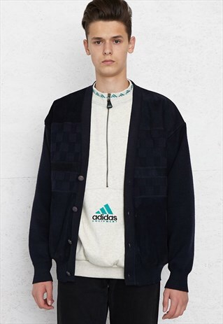 VINTAGE NAVY SUEDE JACKET