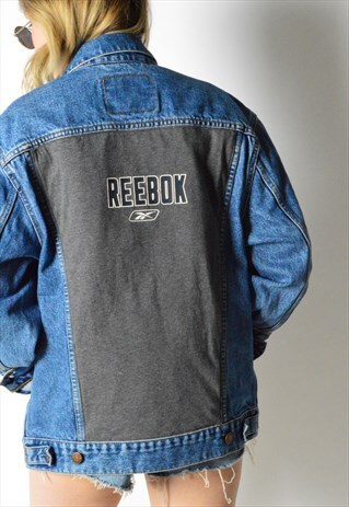 REWORKED KALEIDOO VINTAGE 90S LEVIS DENIM JACKET X REEBOK