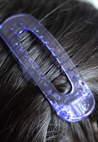 JUMBO TRANSPARENT PURPLE HAIR CLIP