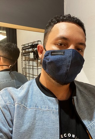 DARK DENIM FACE MASK