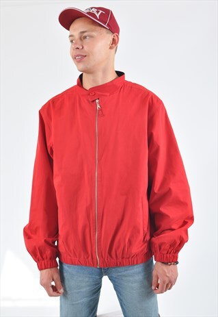 VINTAGE 90'S HARRINGTON JACKET IN MAROON