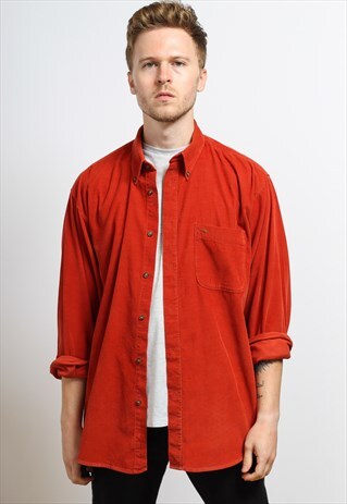 VINTAGE CORDUROY SHIRT ORANGE