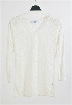 Vintage 00s lace top in white