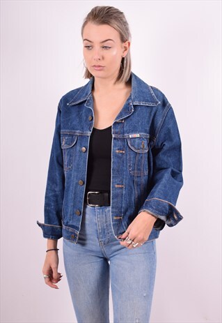 WOMENS VINTAGE DENIM JACKET MEDIUM BLUE 90'S
