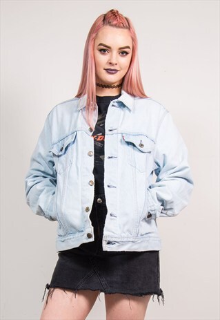 90'S VINTAGE PALE BLUE DENIM LEVI'S JACKET