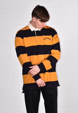 1990S RALPH LAUREN POLO JEANS RUGBY POLO TOP SWEATSHIRT