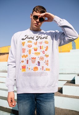Junk Food Guide Mens Graphic Sweatshirt 