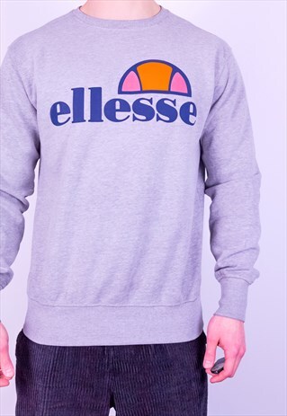 VINTAGE ELLESSE SWEATSHIRT IN GREY MEDIUM