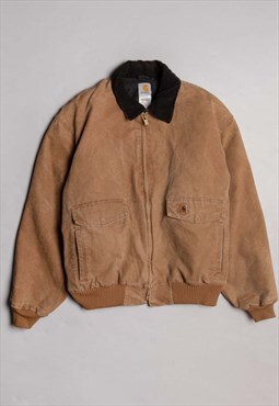 Carhartt sandy brown quilted oversized long sleeved jacket