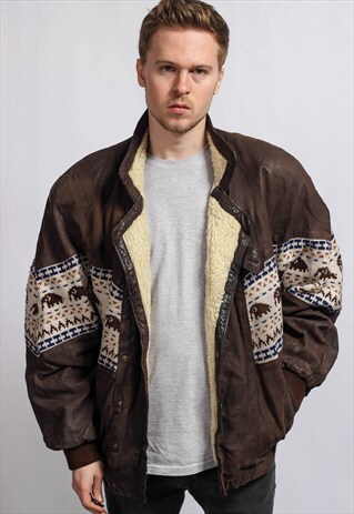 VINTAGE AZTEC SHERPA JACKET