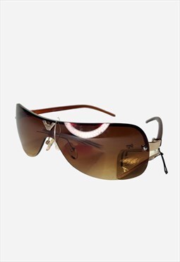 Vintage Y2k Sunglasses Visor 2000s Rimless Deadstock 90s
