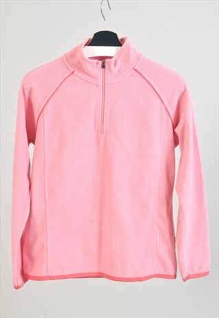 VINTAGE 00S 1/4 ZIP FLEECE IN LIGHT PINK