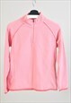 Vintage 00s 1/4 zip fleece in light pink
