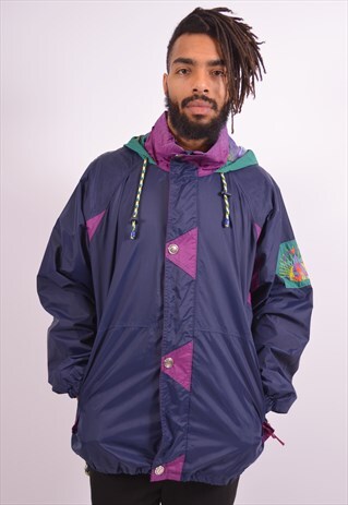 HELLY HANSEN MENS VINTAGE RAIN JACKET XL MULTI 90S