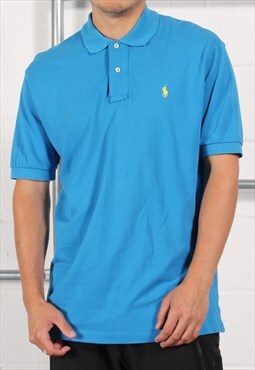 Vintage Polo Ralph Lauren Polo Shirt in Blue Large