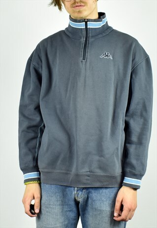 VINTAGE KAPPA HALF ZIP FLEECE SWEATSHIRT IN