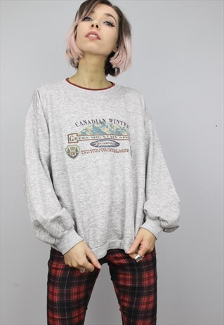 VINTAGE 90S OVERSIZED CANADA SWEATER SWEATSHIRT TOP