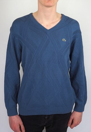 VINTAGE 90'S LACOST BLUE JUMPER