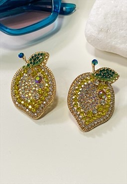 Sparkly Lemon Earrings