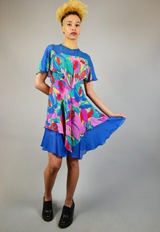 VINTAGE 80'S FLORAL PRINT DRESS
