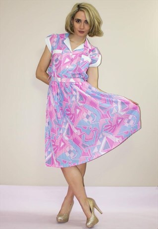VINTAGE 70'S FLORAL PLEATED BARBIE DRESS