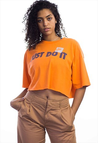 VINTAGE NIKE LOGO REWORKED CROP TOP 90S XL 6.7