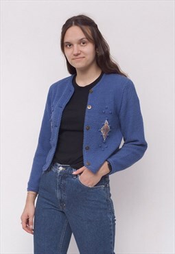 Vintage Women GIESSWEIN M Wool Cardigan Blazer Jacket Sweate